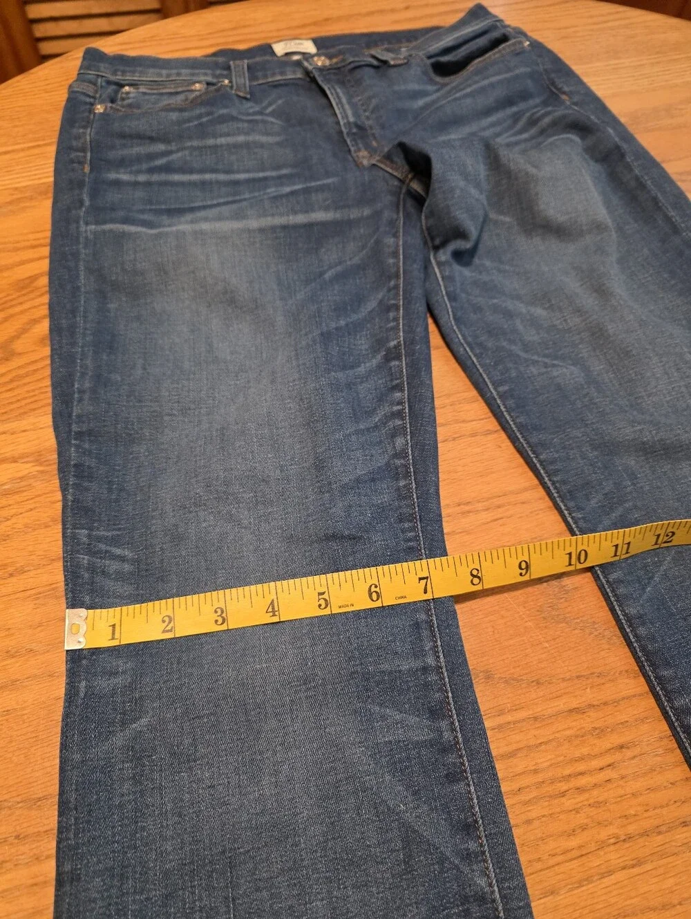 J. Crew Toothpick Skinny Jeans Size 31 Women Mid Wash Stretch Blue Denim Pants